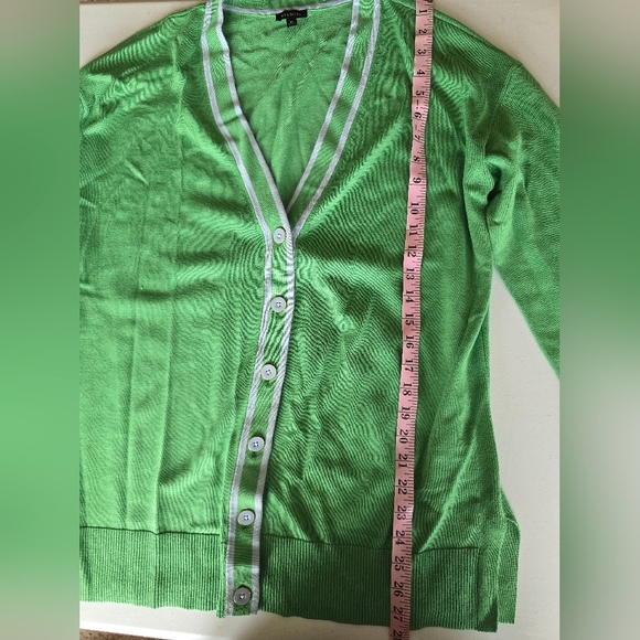 Talbots Girlfriend Cardigan Green/Light Blue Women's Size M. - Picture 6 of 9